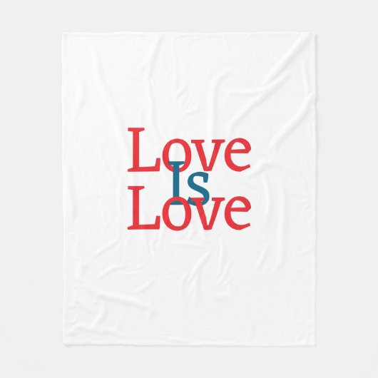 Liebe ist Liebe Stolz rot Juni LGBTQ Einfachtext Fleecedecke (Vorderseite)