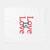 Liebe ist Liebe Stolz rot Juni LGBTQ Einfachtext Fleecedecke (Vorderseite (Horizontal))