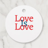Liebe ist Liebe Stolz rot Juni LGBTQ Einfachtext Geschenkanhänger (Rückseite)