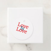 Liebe ist Liebe Stolz rot Juni LGBTQ Einfachtext Geschenkanhänger (Beispiel)