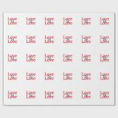 Liebe ist Liebe Stolz rot Juni LGBTQ Einfachtext Geschenkpapier (Flach)