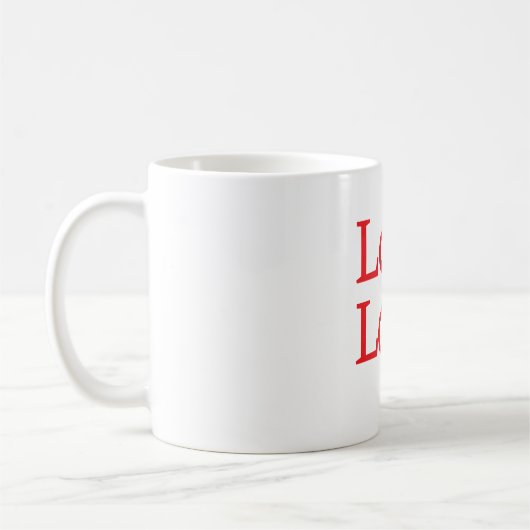 Liebe ist Liebe Stolz rot Juni LGBTQ Einfachtext Kaffeetasse (Links)
