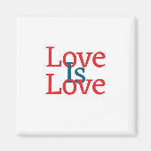 Liebe ist Liebe Stolz rot Juni LGBTQ Einfachtext Magnet (Vorne)