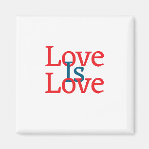 Liebe ist Liebe Stolz rot Juni LGBTQ Einfachtext Magnet