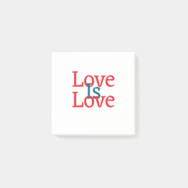 Liebe ist Liebe Stolz rot Juni LGBTQ Einfachtext Post-it Klebezettel