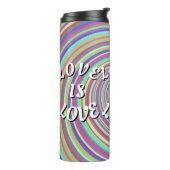 Liebe ist Liebe-Stolz Thermosbecher (Nach links gedreht)