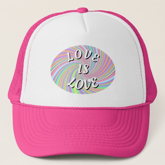 Liebe ist Liebe-Stolz Truckerkappe (Vorderseite)
