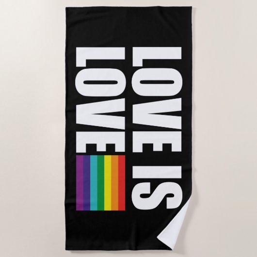 Liebe ist Liebe Strandtuch (Vorderseite)