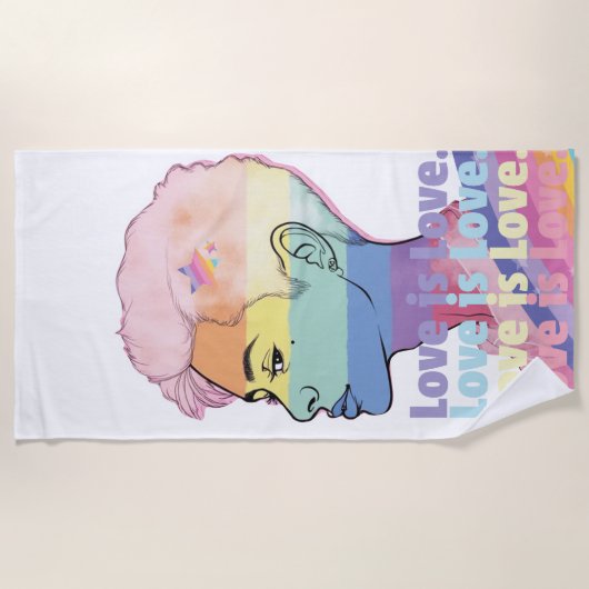 Liebe ist Liebe Strandtuch (Vorderseite)