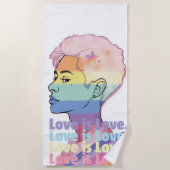 Liebe ist Liebe Strandtuch (Vorderseite)