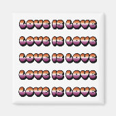 Liebe ist Liebe Sunset-Lesbenflagge Magnet (Vorne)