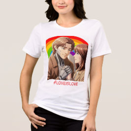 Liebe ist Liebe - T-Shirt für Frauen mit menschlic Tri-Blend Shirt