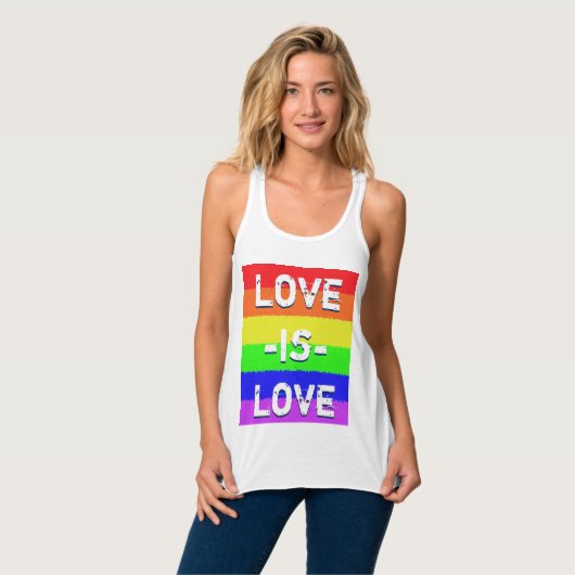 Liebe ist Liebe Tank Top (Vorderseite Vollansicht)