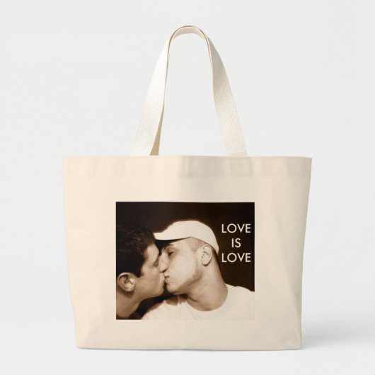 Liebe ist Liebe-Tasche Jumbo Stoffbeutel (Vorne)