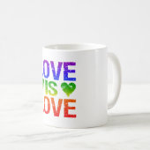 Liebe ist Liebe Tasse - wählen Sie Stil & Farbe (VorderseiteRechts)