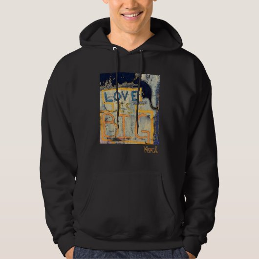 "Liebe ist - Liebe-Tiere" durch Mike Korn GROSS Hoodie (Vorderseite)