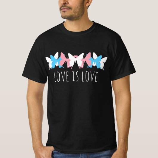 Liebe ist Liebe Transgender Butterfly T-Shirt (Vorderseite)