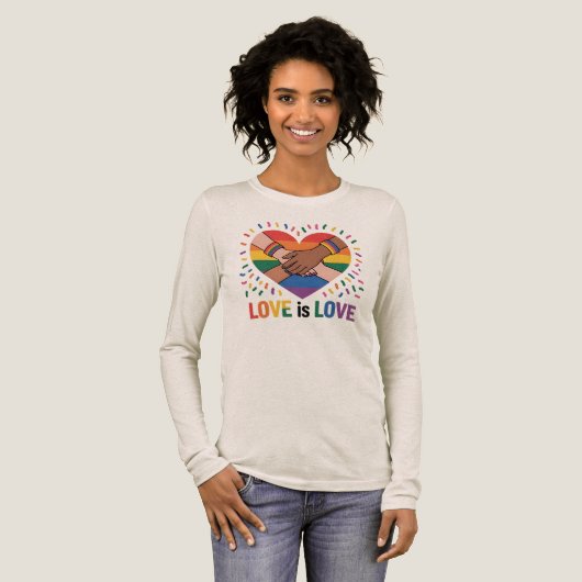 Liebe ist Liebe Tri-Blend Shirt (Volle Vorderseite)
