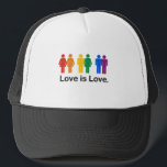 Liebe ist Liebe Truckerkappe<br><div class="desc">Gay Humor, lesbischer Spaß und Pride Gear, GLBT/LGBT-T - Shirt, Hoodies, Autoaufkleber, Buttons, Schilder, Plakate und Geschenke für Gays Pride von: http://www.GLBTshirts.com</div>
