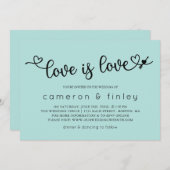 Liebe ist Liebe Türkisschwule oder lesbische Hochz Einladung (Vorne/Hinten)