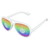 Liebe ist Liebe Typografie Gay Pride LGBT Rainbow Partybrille (Schrägansicht)