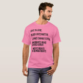 LIEBE IST LIEBE UND SCHWARZES LEBEN T-Shirt (Vorne ganz)