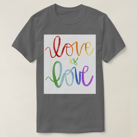 Liebe ist Liebe V2 Wasserfarben-Regenbogen T-Shirt (Design vorne)