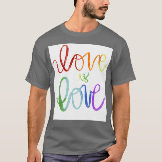 Liebe ist Liebe V2 Wasserfarben-Regenbogen T-Shirt