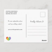 Liebe ist Liebe Wasserfarbe Herz LGBT Save the Dat Postkarte (Rückseite)