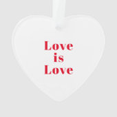 "Liebe ist Liebe" - Weihnachten in Rot Ornament (Rückseite)