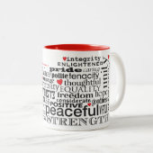 Liebe ist Liebe, Wort-Angelegenheit Zweifarbige Tasse (VorderseiteRechts)