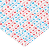 LIEBE ist LIEBE-Zitat in rot und blau Kurzer Tischläufer (Ecke)