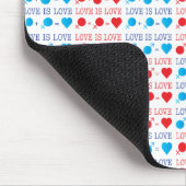 LIEBE ist LIEBE-Zitat in rot und blau Mousepad (Ecke)