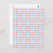 LIEBE ist LIEBE-Zitat in rot und blau Postkarte (Vorne/Hinten)