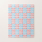 LIEBE ist LIEBE-Zitat in rot und blau Puzzle (Vertikal)