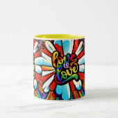 Liebe ist Liebe Zweifarbige Tasse (Mittel)