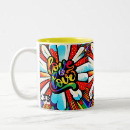 Liebe ist Liebe Zweifarbige Tasse