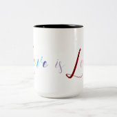 Liebe ist Liebe Zweifarbige Tasse (Mittel)