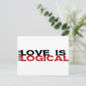 Liebe ist logisch postkarte (Stehend Vorderseite)