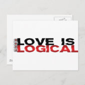Liebe ist logisch postkarte (Vorne/Hinten)
