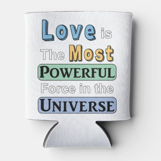 Liebe ist mächtig dosenkühler (Vorderseite)