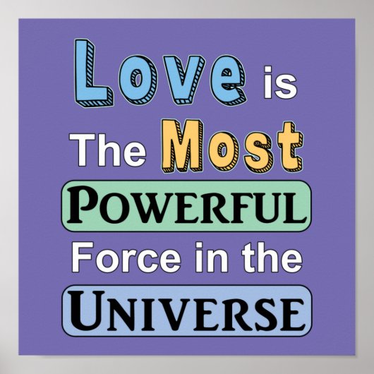 Liebe ist mächtiges Poster (Vorne)