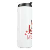 Liebe ist magisches Einhorn Thermosbecher (Nach links gedreht)