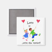 "Liebe ist..." Magnet (Vorderseite/Rückseite)