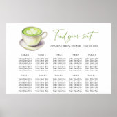 Liebe ist Matcha Wedding Chart Poster (Vorne)