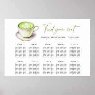 Liebe ist Matcha Wedding Chart Poster