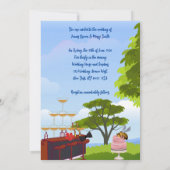 Liebe ist Meadow Serenade Cicadas Hochzeit Einladung (Rückseite)