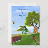 Liebe ist Meadow Serenade Cicadas Hochzeit