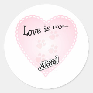 Liebe ist mein Akita Sticker