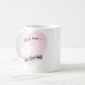 Liebe ist mein Cocker Spanisch Kaffeetasse (Vorderseite Links)